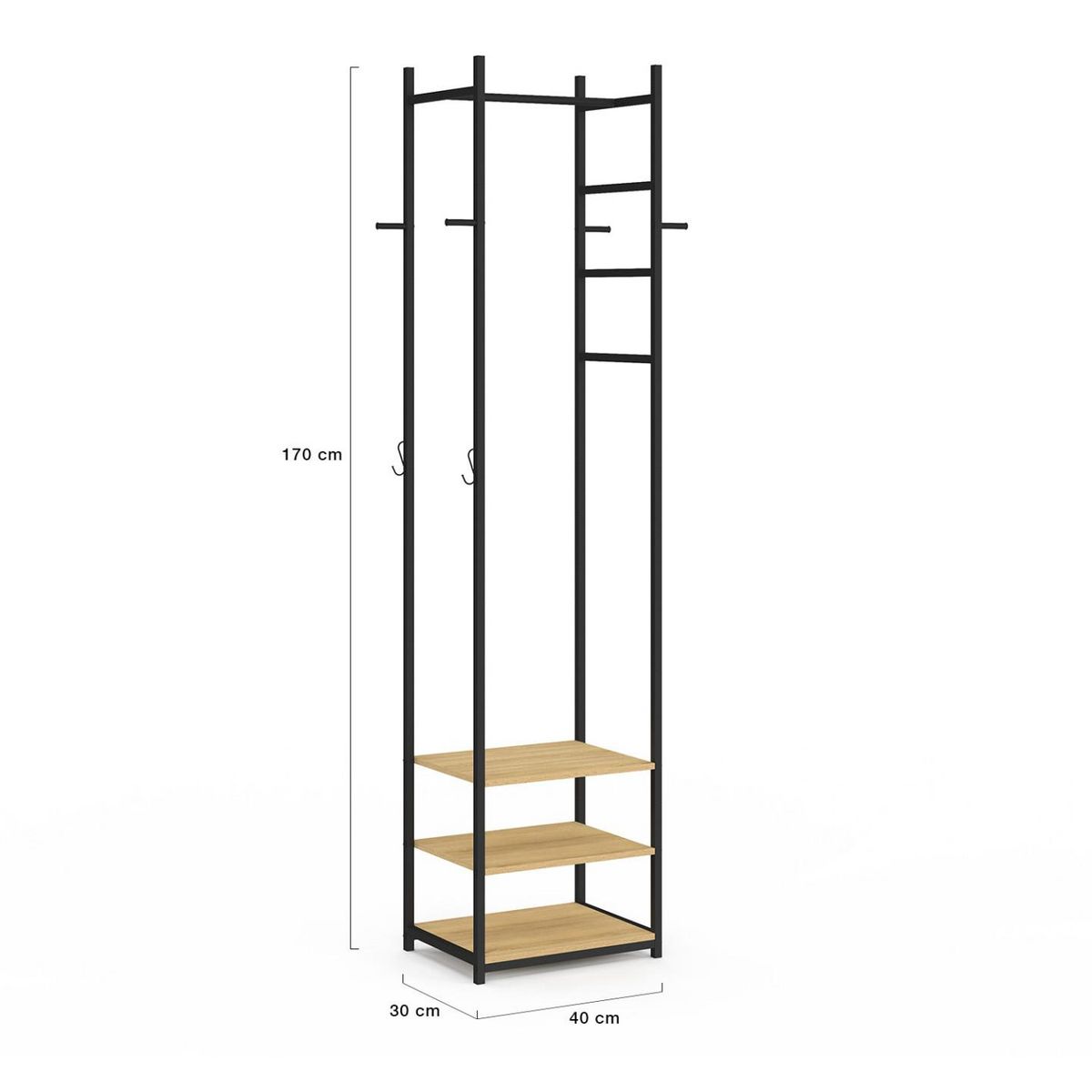 ID MARKET Vestiaire penderie d'entrée RICO porte-manteau