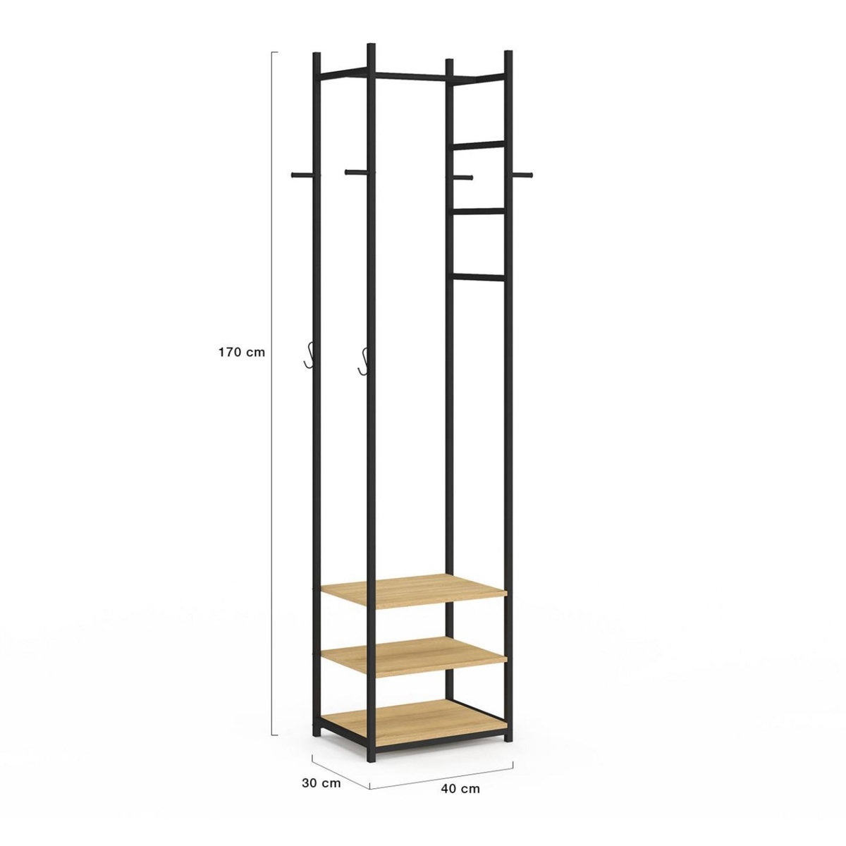 ID MARKET Vestiaire penderie d'entrée RICO porte-manteau