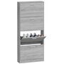Voir la diapositive 4 : VIDAXL Armoire a chaussures Sonoma gris 59x17x150 cm Bois d'ingenierie