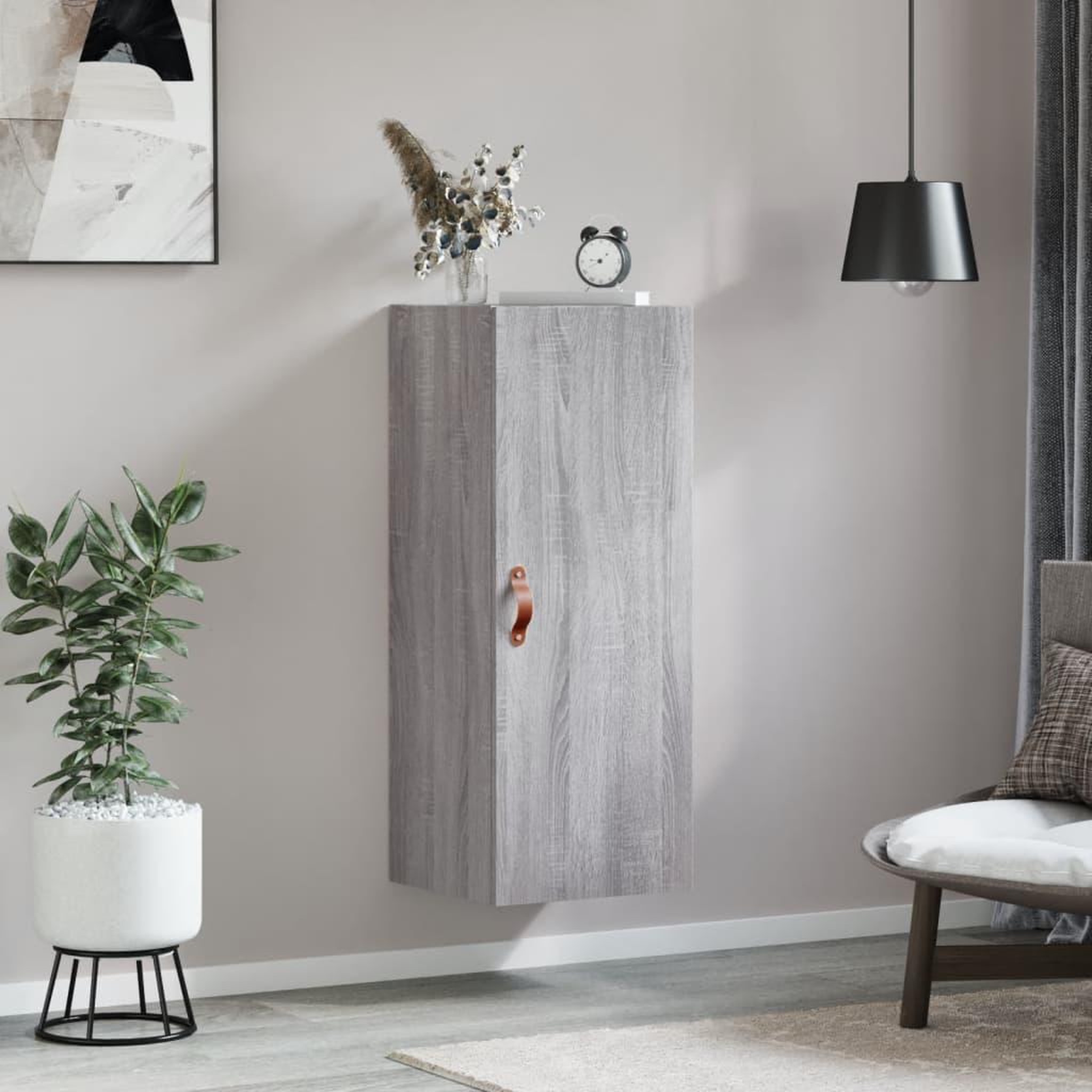 Voir la diapositive 3 : VIDAXL Armoire murale sonoma gris 34,5x34x90 cm