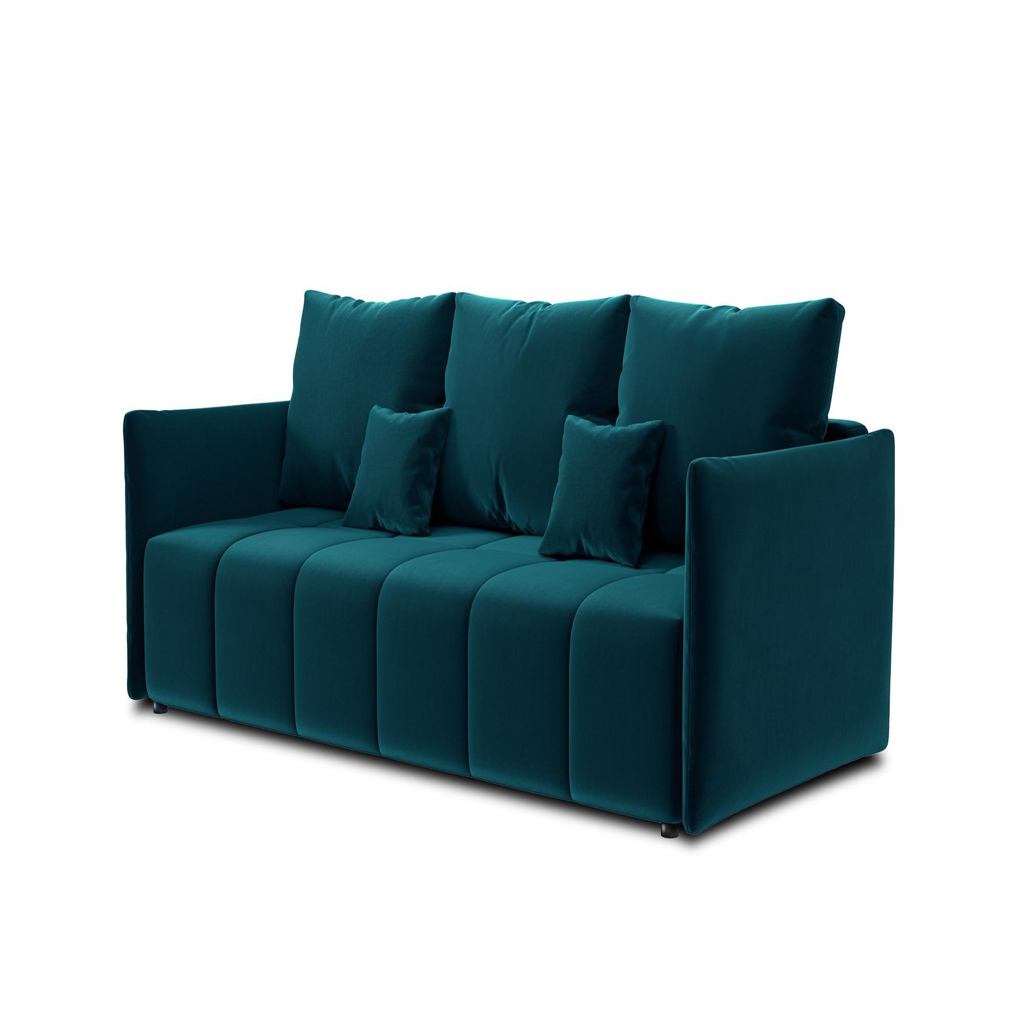 Voir la diapositive 4 : BEST MOBILIER Petra - canapé 3 places convertible avec coffre - en velours