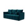 Voir la diapositive 4 : BEST MOBILIER Petra - canapé 3 places convertible avec coffre - en velours