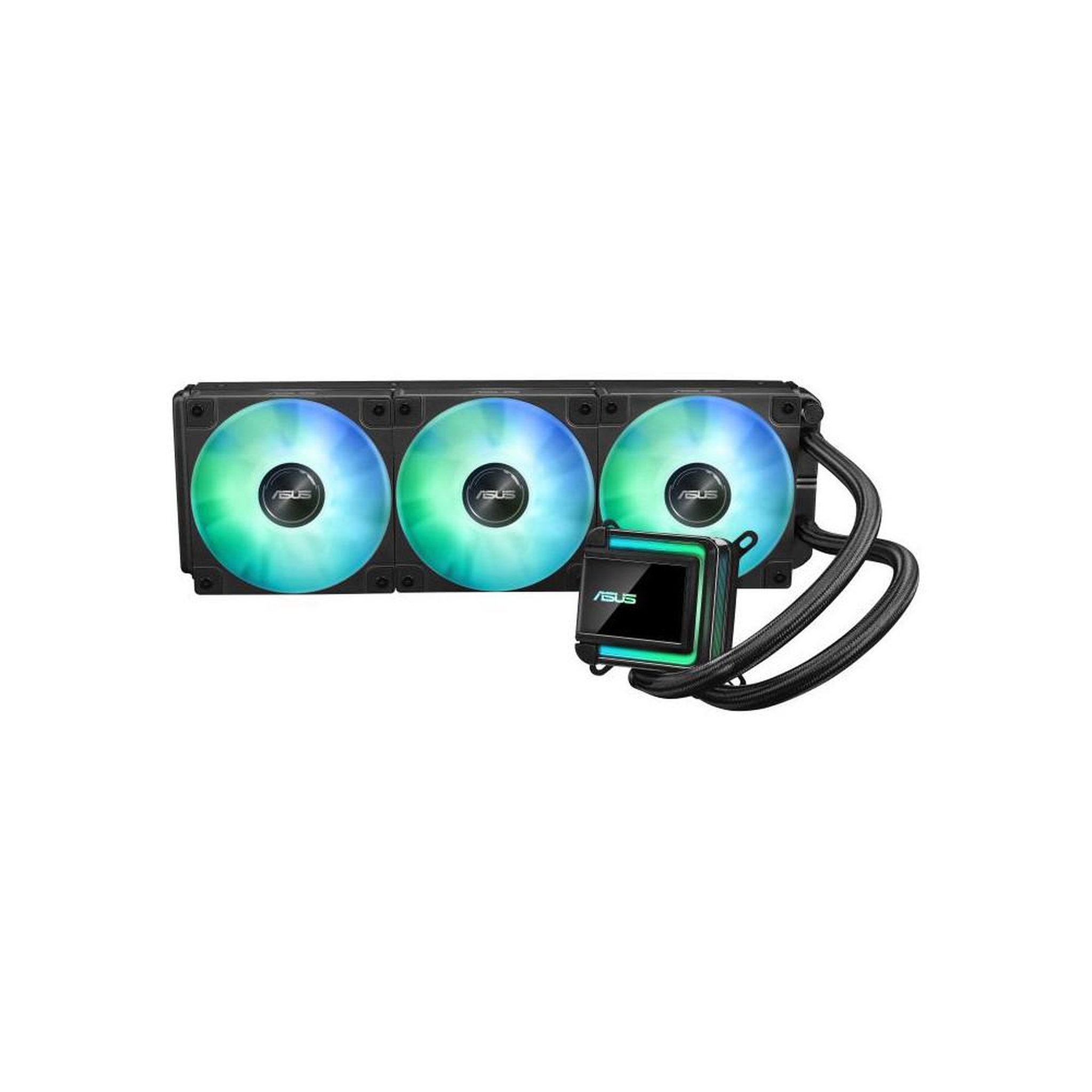 ASUS Refroidisseur cpu liquide aio 360 mm 3 ventilateurs 12 cm argb noir compatible lga 1700/1851, am4, am5