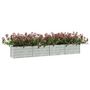 Voir la diapositive 3 : VIDAXL Lit sureleve de jardin 320x40x45 cm Acier galvanise Argente