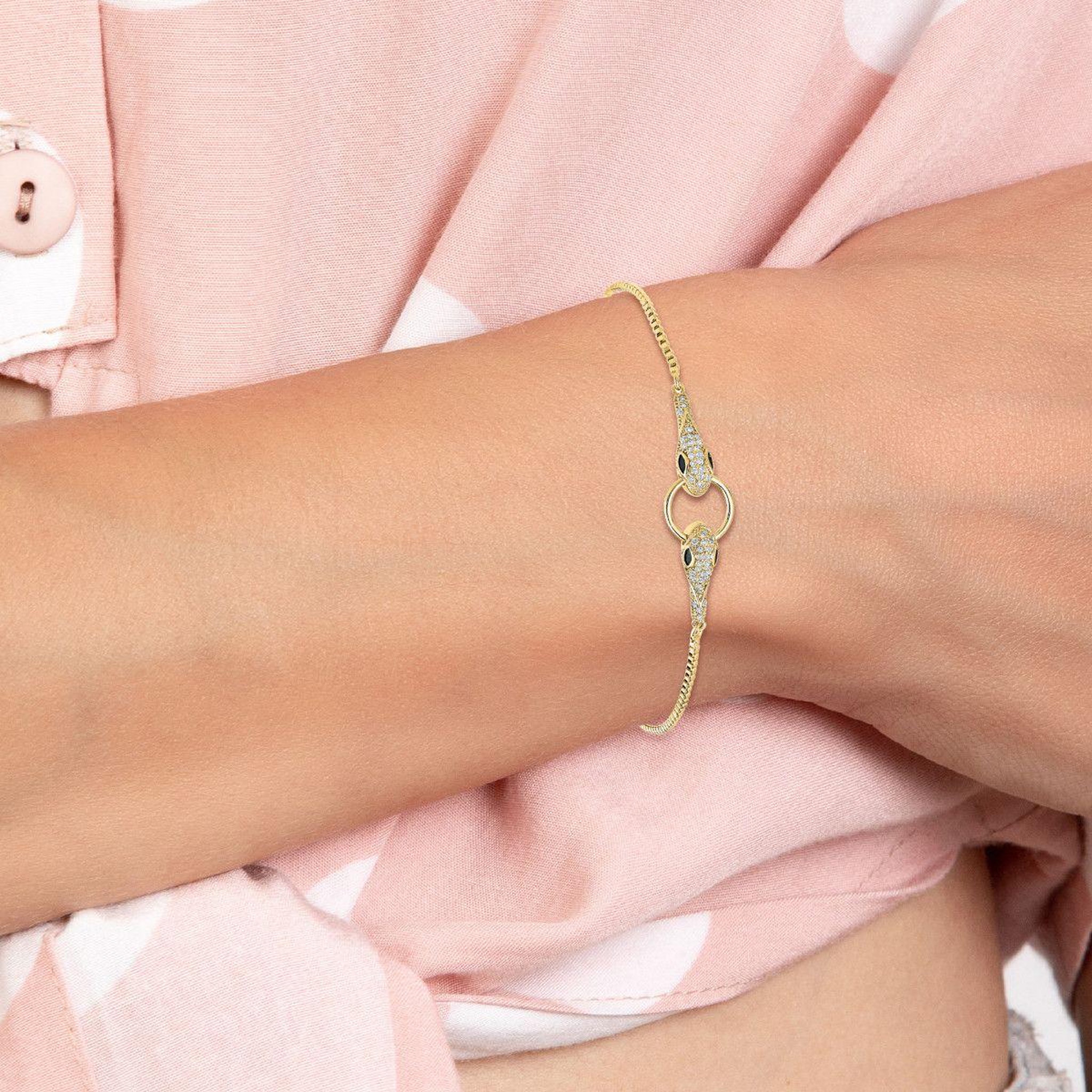 Voir la diapositive 2 : SC BOHEME Bracelet serpents par SC Bohème orné de Zirconium