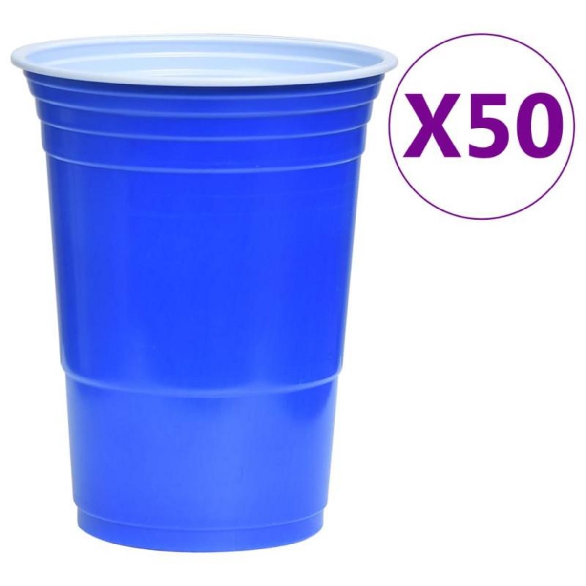 VIDAXL Ensemble de table de bière pong 0,5 L Plastique