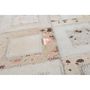 Voir la diapositive 3 : Paris Prix Tapis en Cuir Effet Métallique  Spark  Ivoire & Chrome