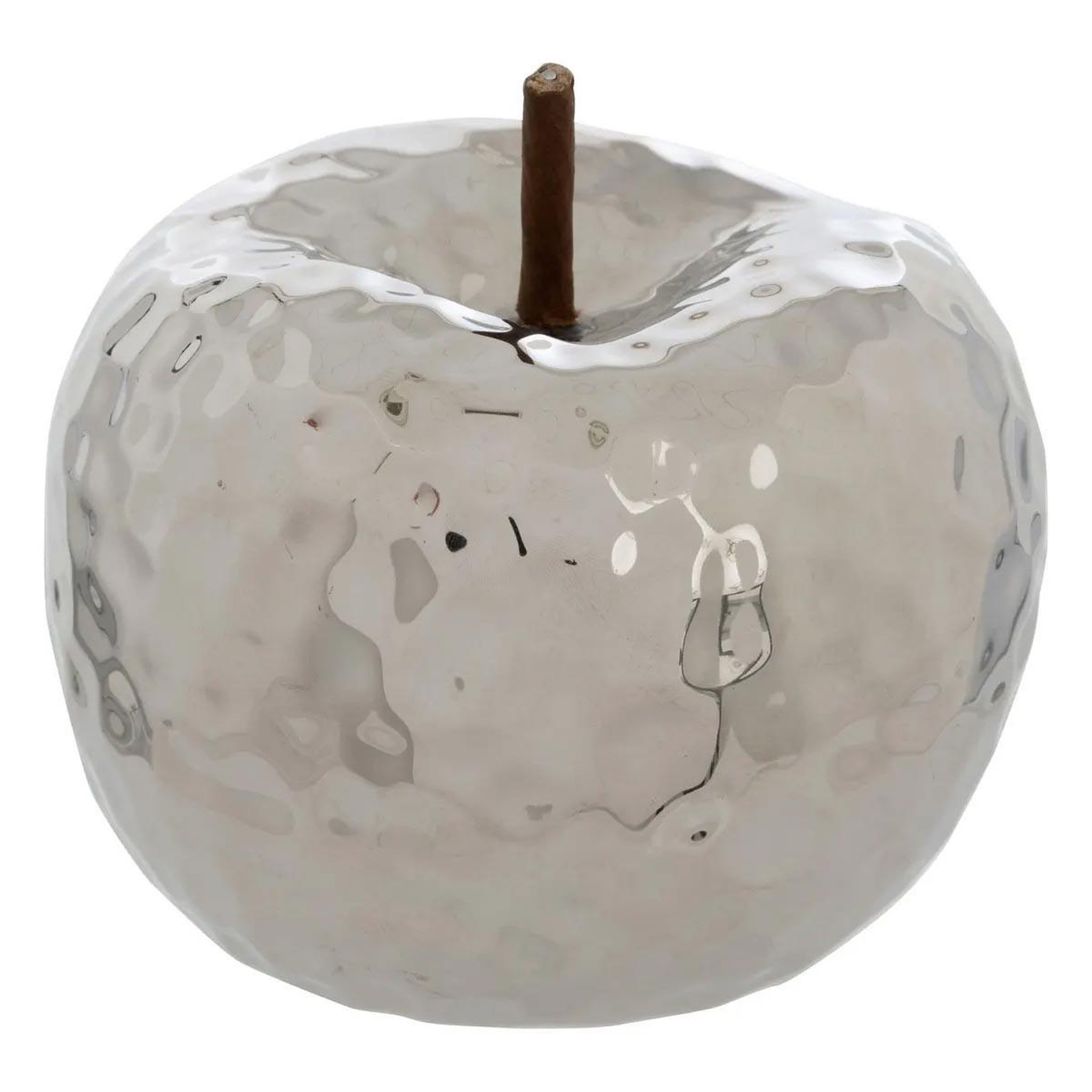 ATMOSPHERA Pomme déco design  pamela  14cm argent