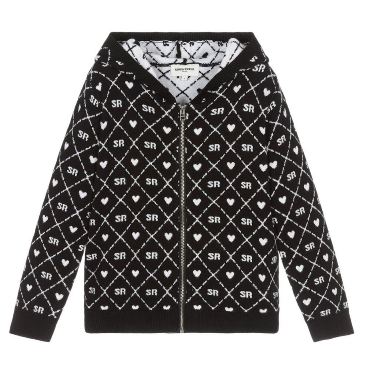 Sonia Rykiel Sweat Zippé /Blanc Fille A15032