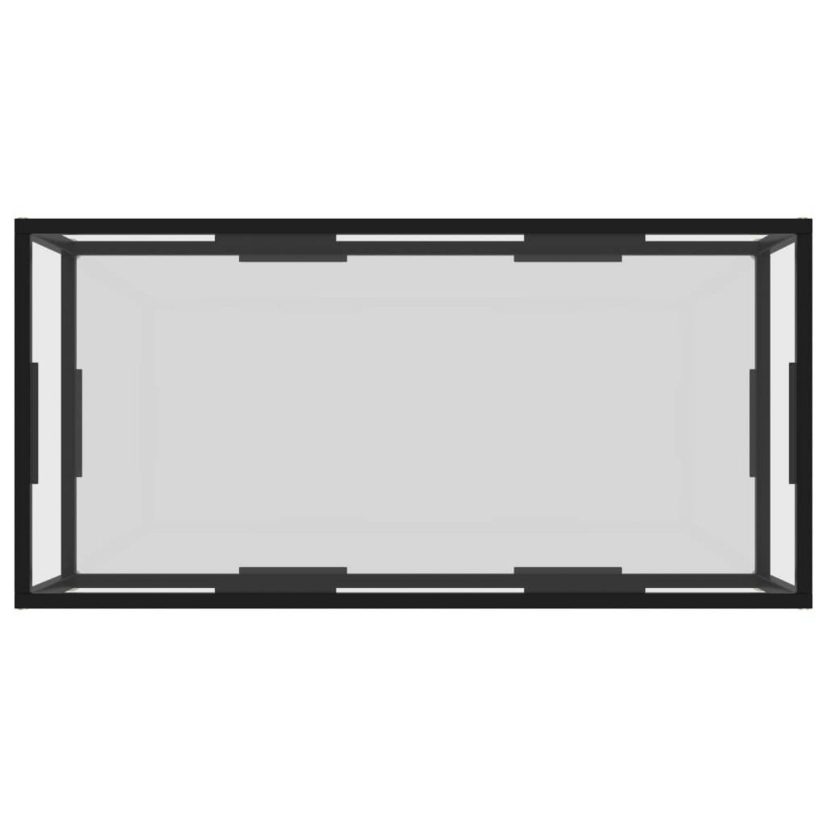 VIDAXL Table basse Transparent 100x50x35 cm Verre trempe