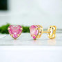 Voir la diapositive 3 : L'ATELIER D'AZUR Boucles d'Oreilles Or 18 Carats 750/000 - Zirconiums Roses