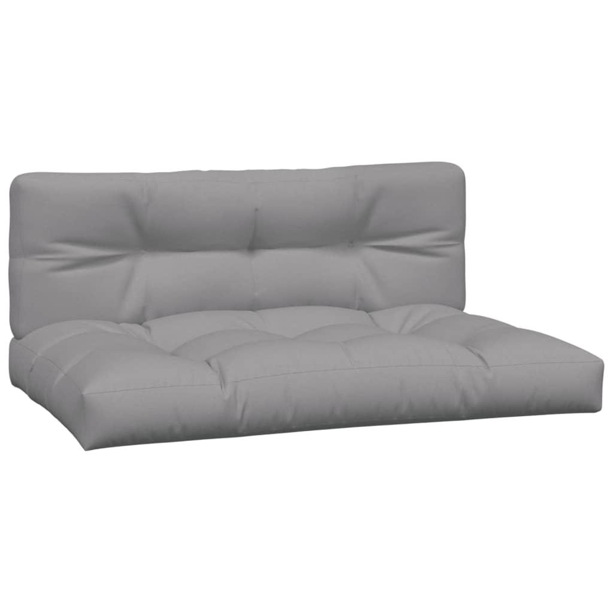 Voir la diapositive 2 : VIDAXL Coussins de palette lot de 2 gris tissu
