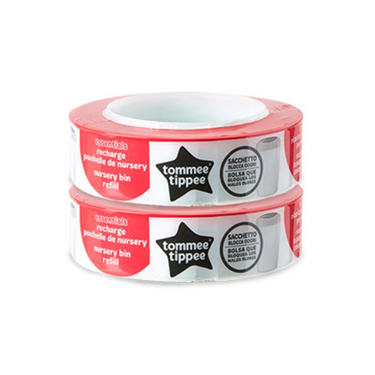 Tommee Tippee Lot de deux recharges pour poubelle à couches Essentials