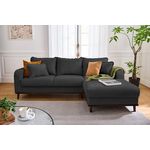 LISA DESIGN Albane - canapé d'angle droit - 4 places - en velours côtelé. Coloris disponibles : Beige, Gris, Orange, Bleu, Vert