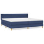 Voir la diapositive 1 : VIDAXL Sommier a lattes de lit avec matelas Bleu 200x200 cm Tissu