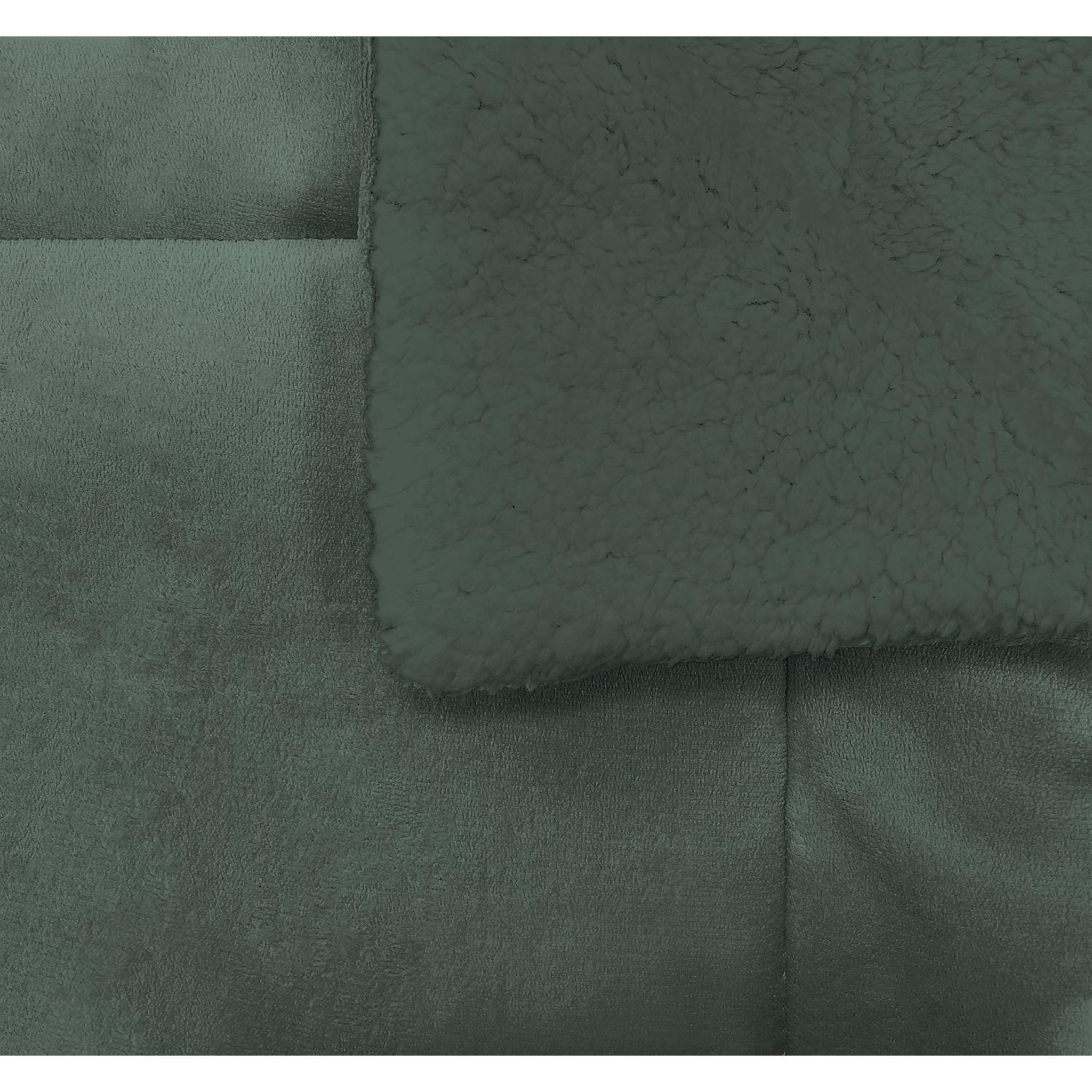 Voir la diapositive 2 : ACTUEL Couverture unie double face velours/sherpa