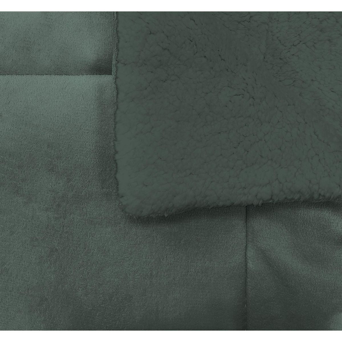 ACTUEL Couverture unie double face velours/sherpa