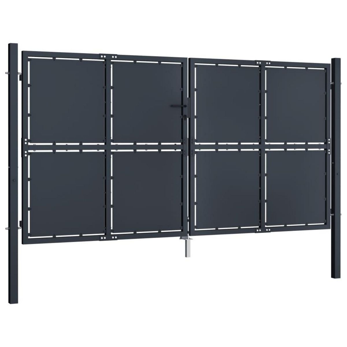 VIDAXL Portail de jardin Acier 300x150 cm Anthracite