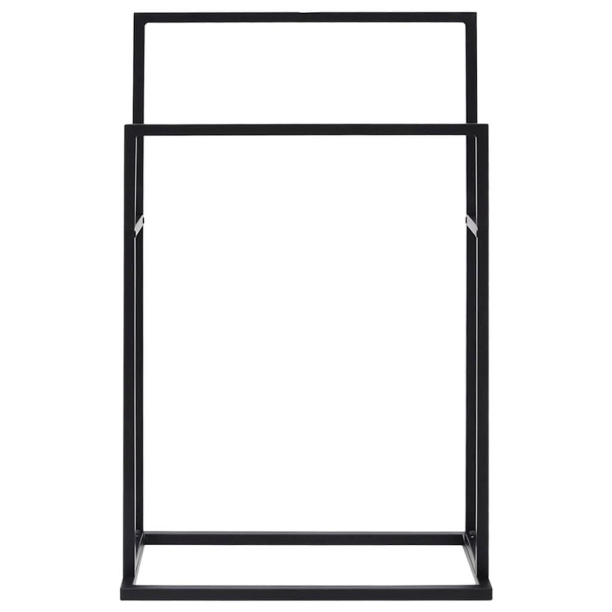 VIDAXL Porte-serviettes sur pied Noir 48x24x78,5 cm Fer