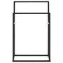 Voir la diapositive 3 : VIDAXL Porte-serviettes sur pied Noir 48x24x78,5 cm Fer