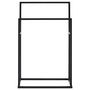 Voir la diapositive 3 : VIDAXL Porte-serviettes sur pied Noir 48x24x78,5 cm Fer
