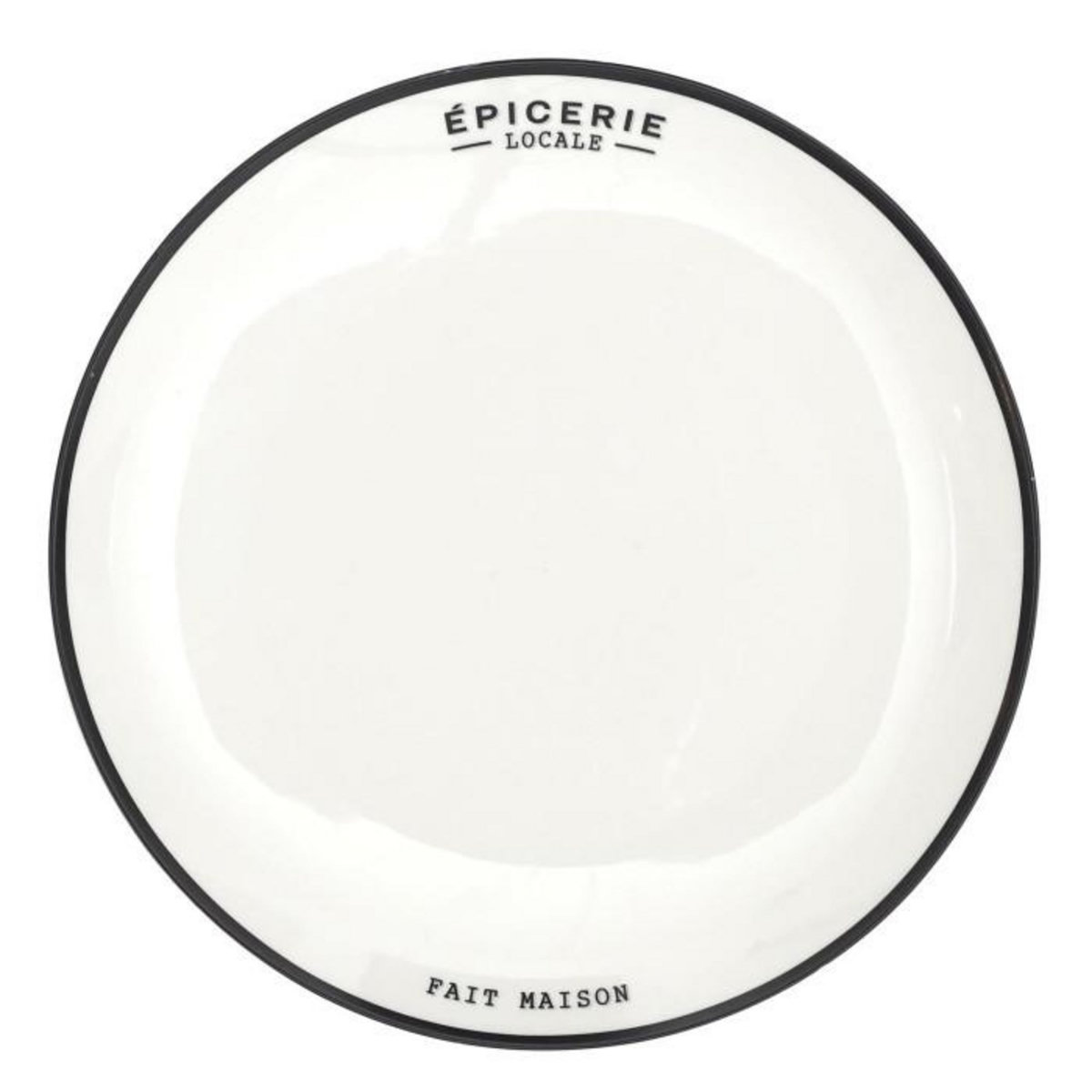 Paris Prix Lot de 6 Assiettes Plates  Épicerie  27cm Blanc