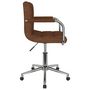 Voir la diapositive 3 : VIDAXL Chaise pivotante de salle a manger Marron Tissu