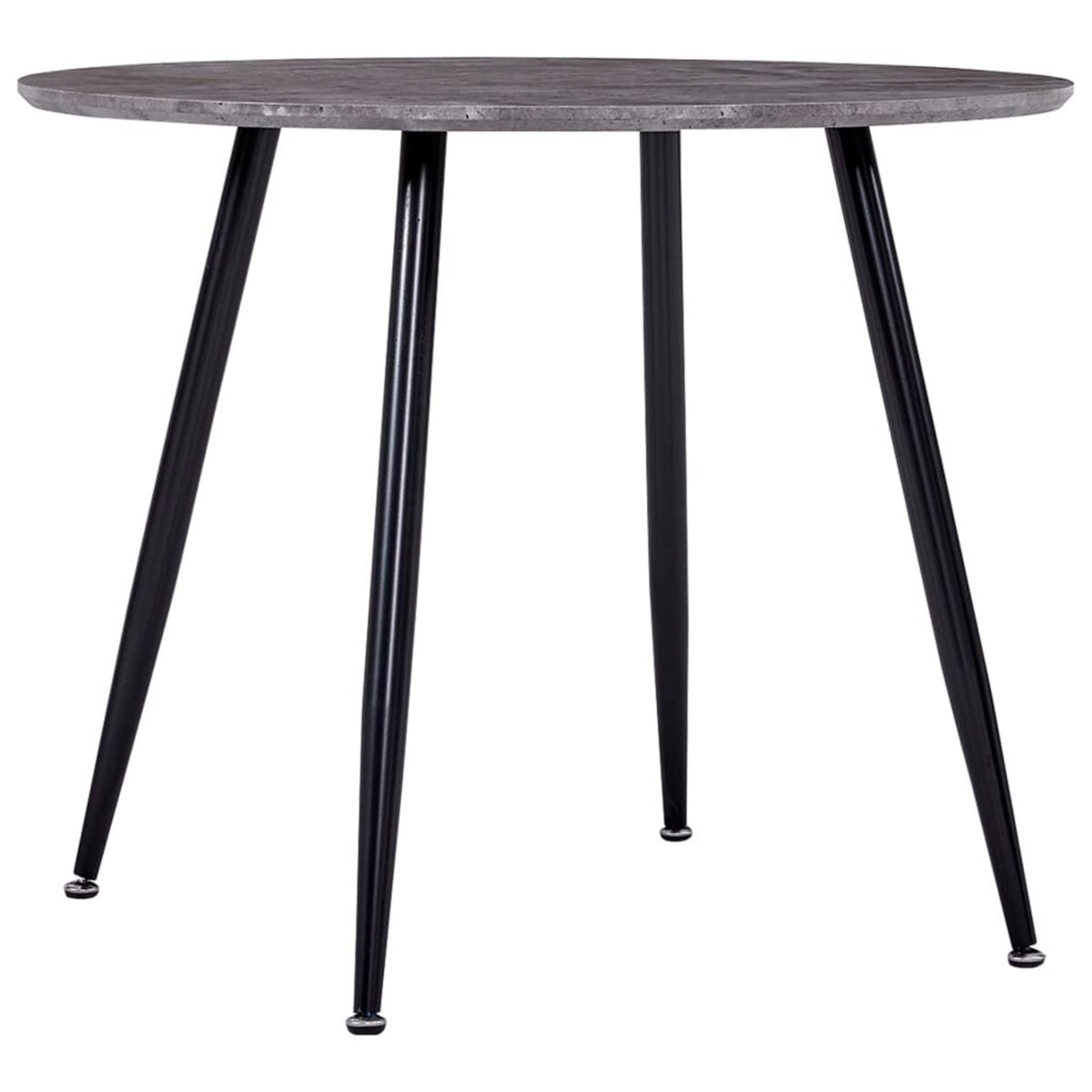 VIDAXL Table de salle a manger Beton et noir 90x73,5 cm MDF