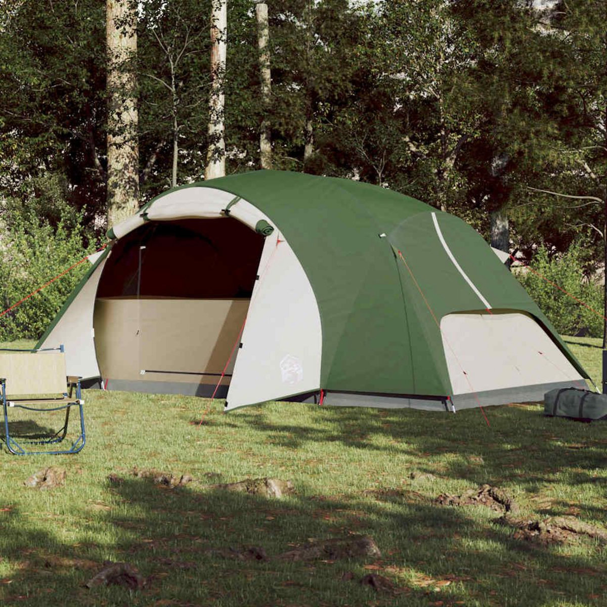VIDAXL Tente familiale Crossvent 8 personnes vert impermeable