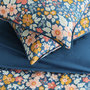 Voir la diapositive 2 : FUTURE HOME Parure de lit 2 personnes en coton 57 fils imprimé bleu