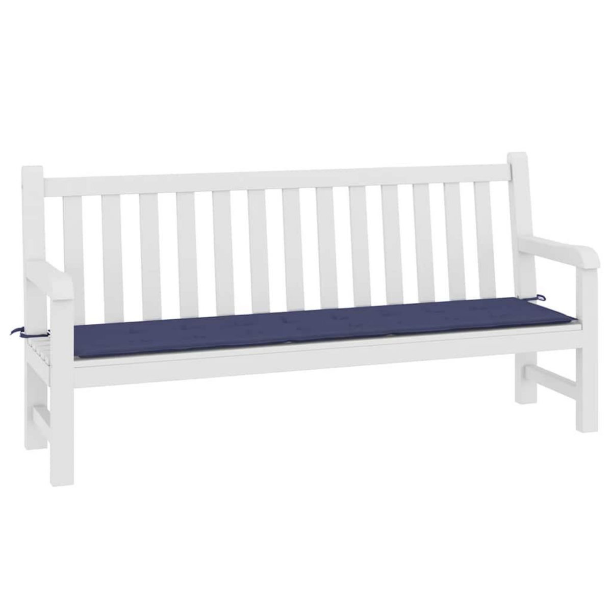 VIDAXL Coussin de banc de jardin bleu marine 200x50x3 cm tissu oxford