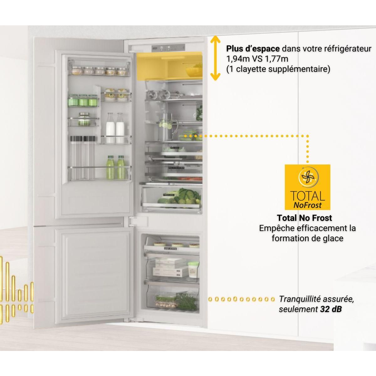 Whirlpool Réfrigérateur combiné encastrable WHC20T573 SupremeSilence