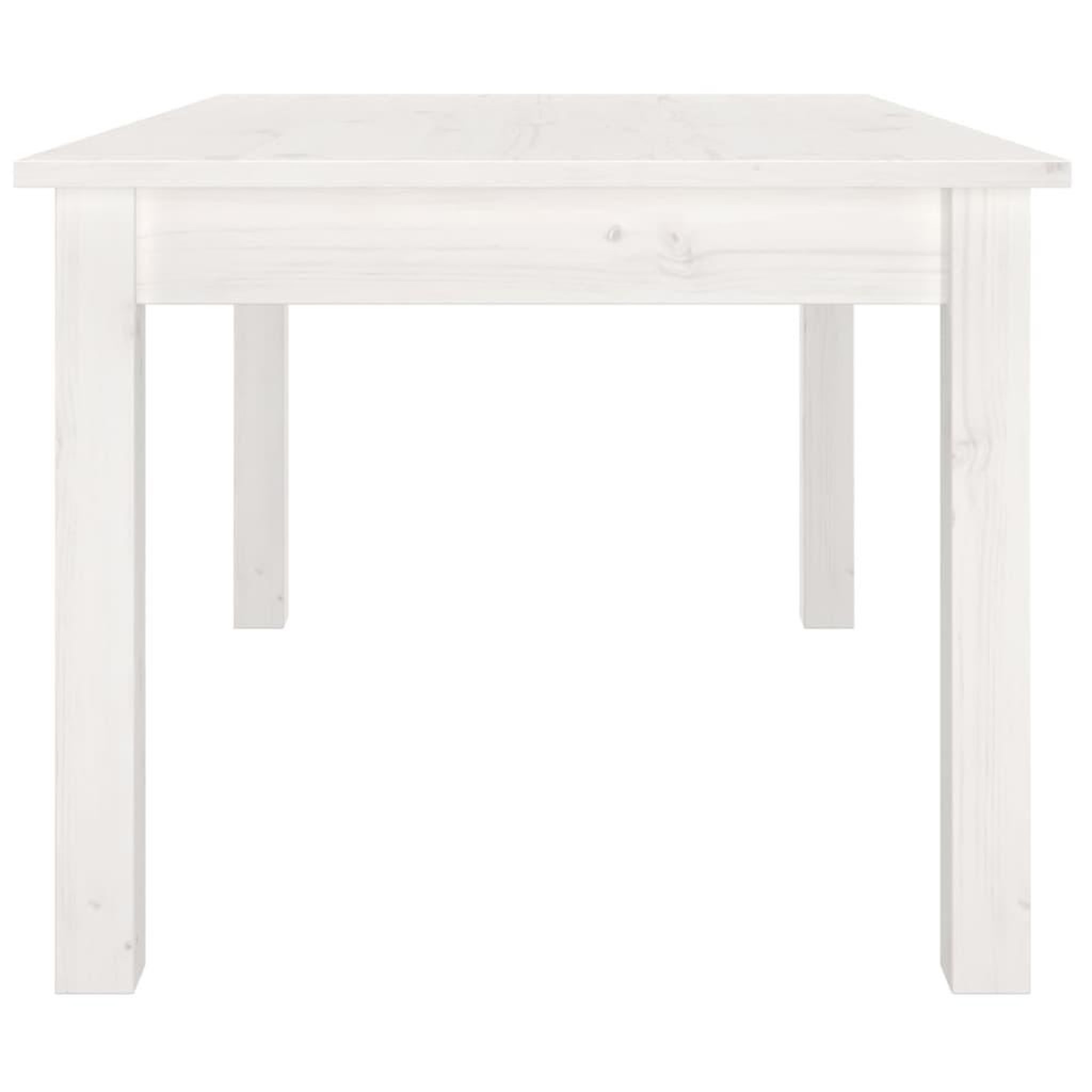 Voir la diapositive 4 : VIDAXL Table basse Blanc 80x50x40 cm Bois massif de pin
