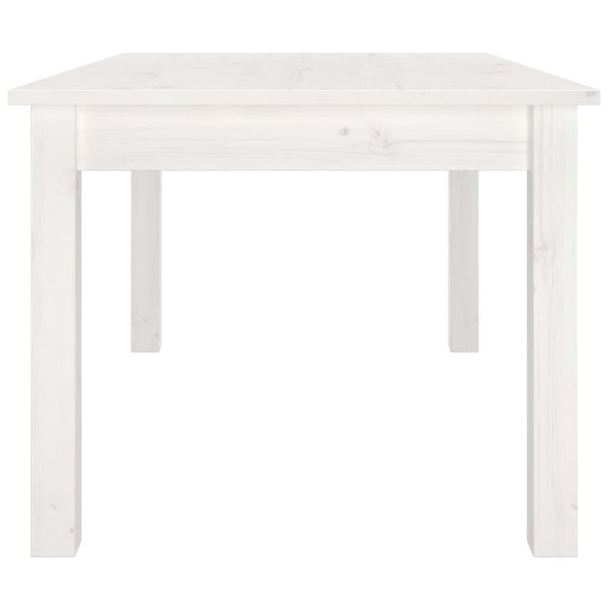 VIDAXL Table basse Blanc 80x50x40 cm Bois massif de pin