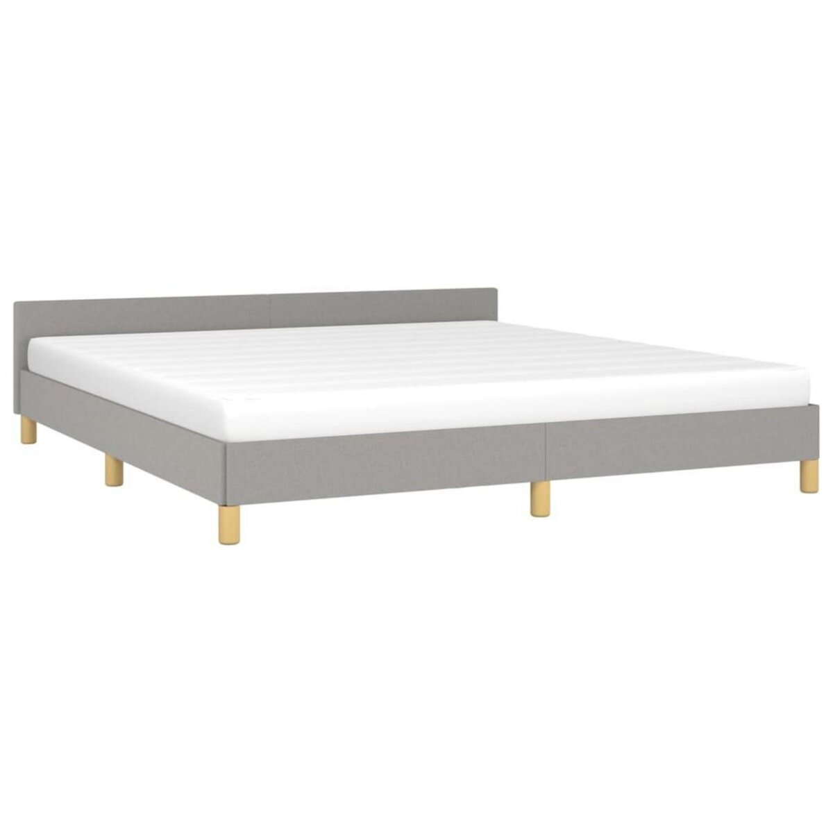 VIDAXL Cadre de lit sans matelas gris clair 160x200 cm tissu