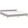 Voir la diapositive 3 : VIDAXL Cadre de lit sans matelas gris clair 160x200 cm tissu