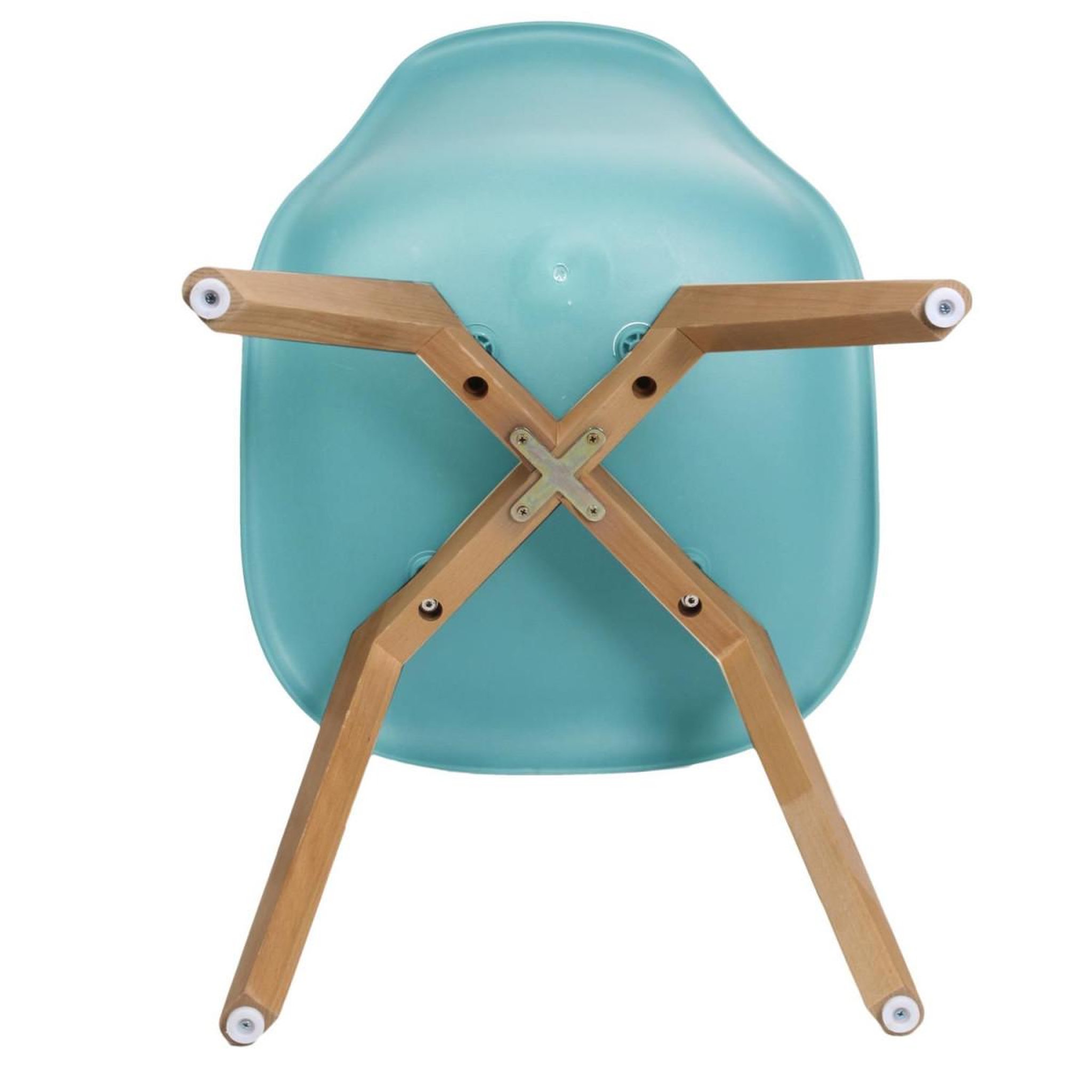 Voir la diapositive 6 : The Home Deco Factory Lot de 2 chaises scandinave  coquil  82cm bleu