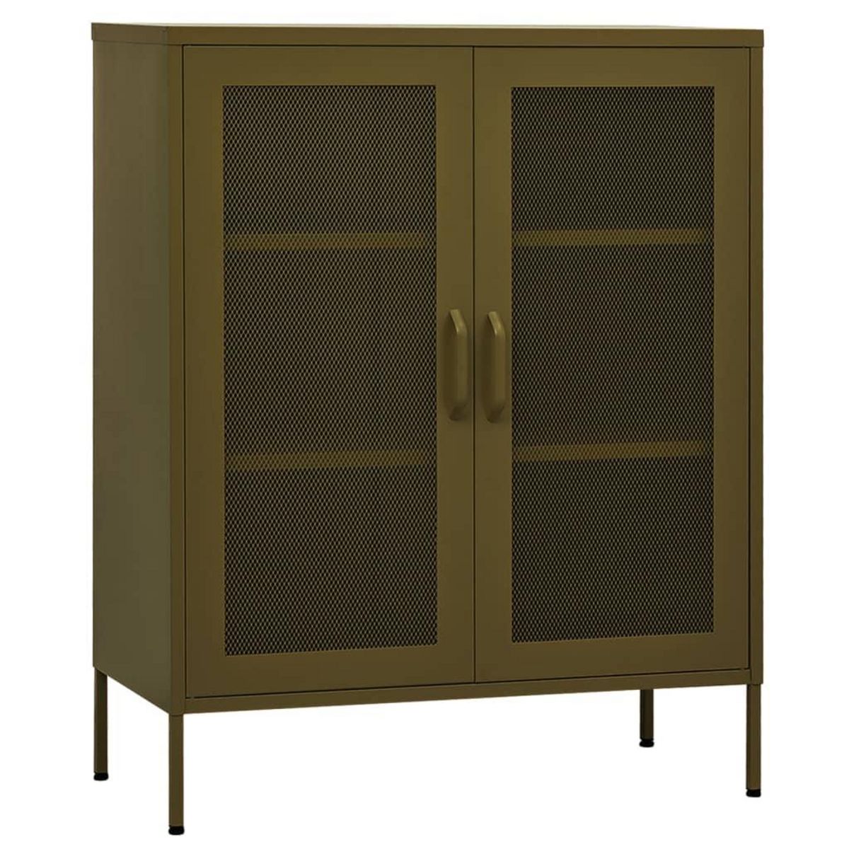 VIDAXL Armoire de rangement Vert olive 80x35x101,5 cm Acier