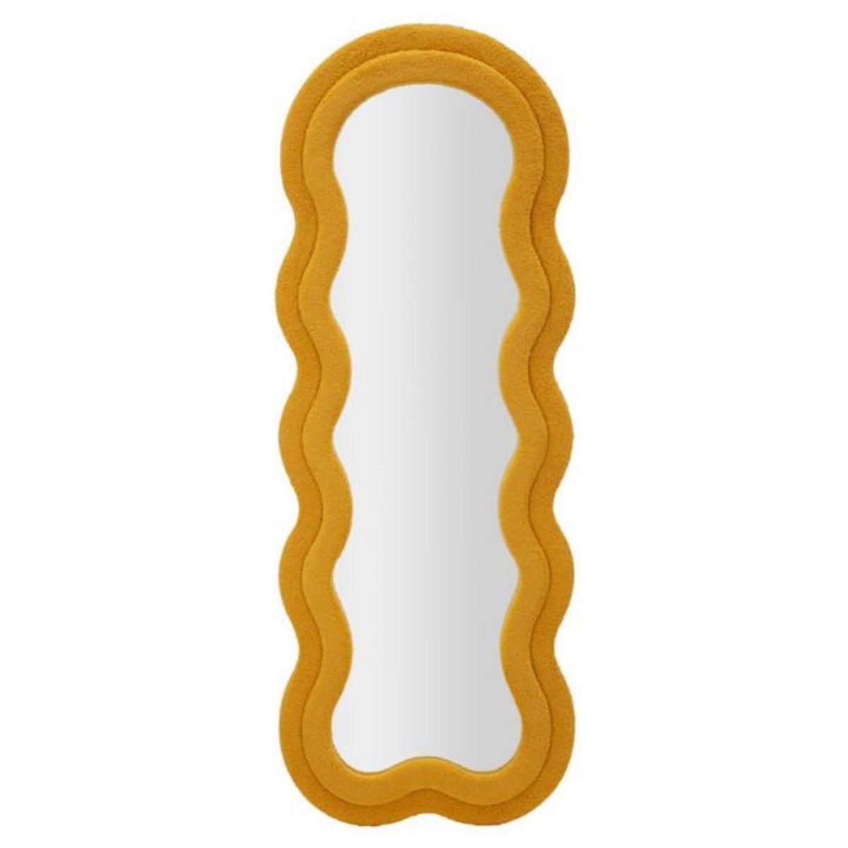 Paris Prix Miroir Mural en Tissu Bouclé  Teddy  160cm Moutarde
