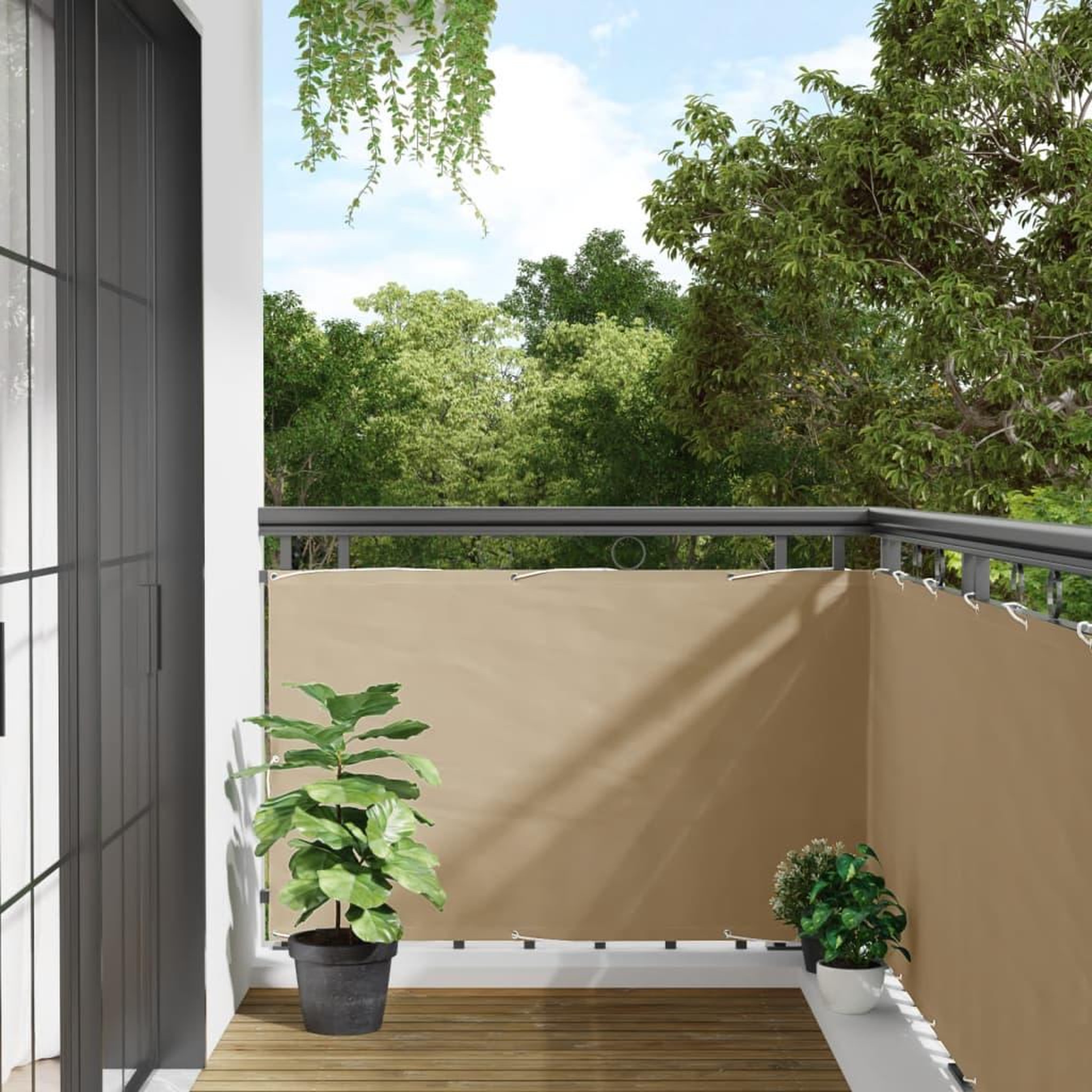 Voir la diapositive 1 : VIDAXL Ecran de balcon en tissu Oxford 90x600 cm Beige