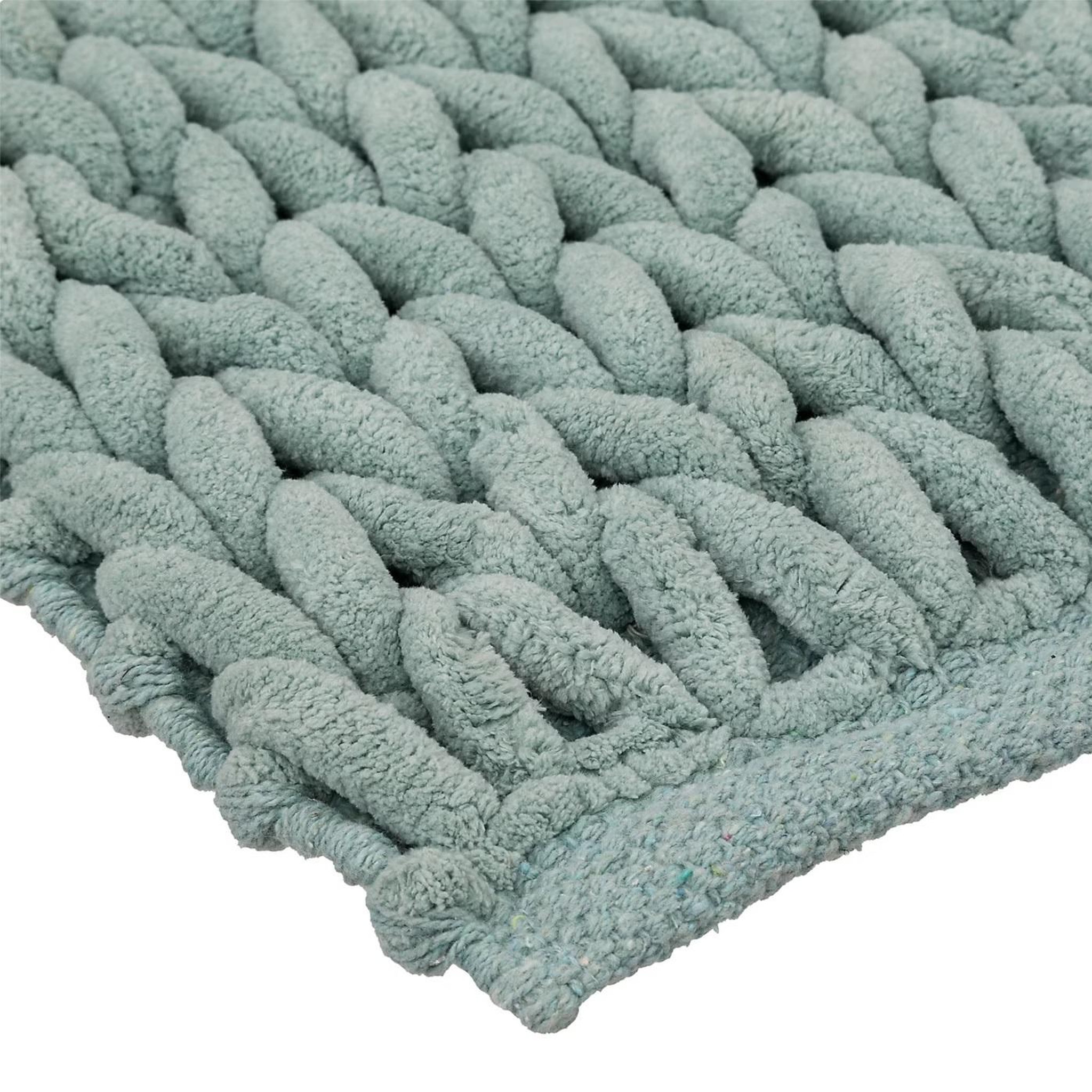 Voir la diapositive 3 : Eden Tapis de bain épais tressé design et moderne