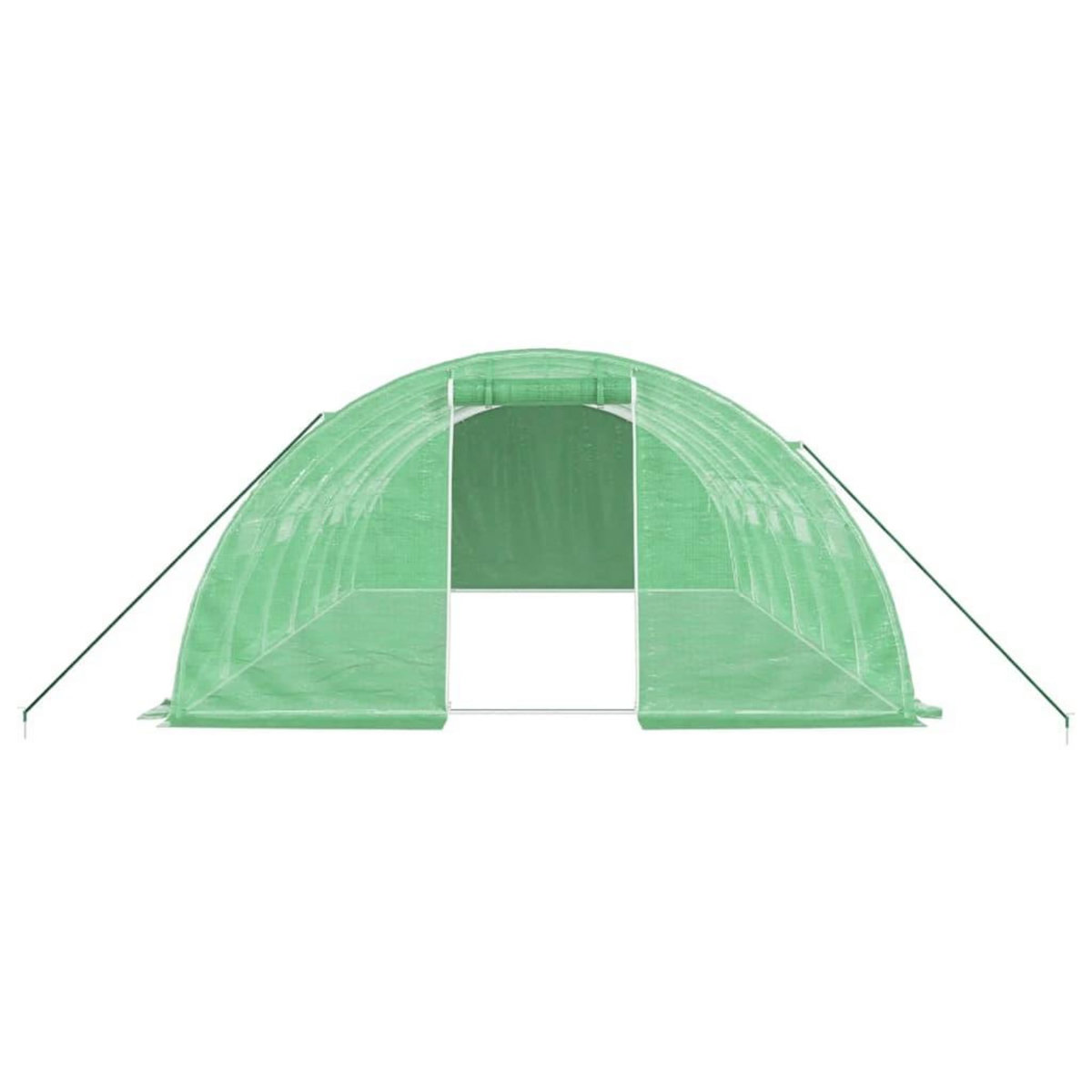 VIDAXL Serre avec cadre en acier vert 24 m^2 6x4x2 m
