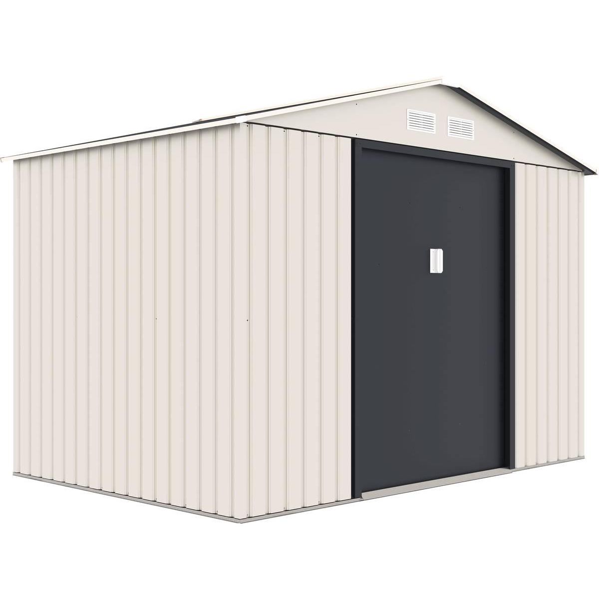 Habitat et Jardin Abri de jardin métal  Nebraska  - 5,29 m2 (4,83 m2 au sol) - Beige