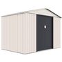Voir la diapositive 4 : Habitat et Jardin Abri de jardin métal  Nebraska  - 5,29 m2 (4,83 m2 au sol) - Beige