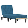 Voir la diapositive 2 : VIDAXL Chaise longue bleu velours