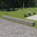 VIDAXL Mur a gabion avec couvercles Acier galvanise 600 x 50 x 50 cm