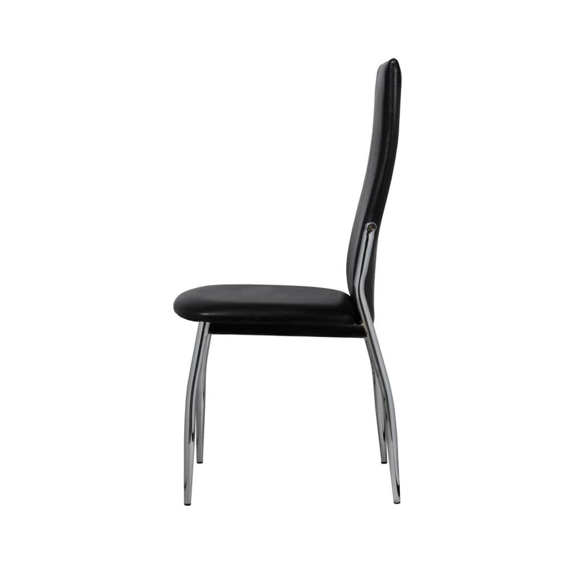 Voir la diapositive 5 : VIDAXL Chaises a manger lot de 4 noir similicuir