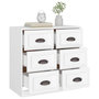 Voir la diapositive 5 : VIDAXL Buffet blanc 70x35,5x67,5 cm bois d'ingenierie