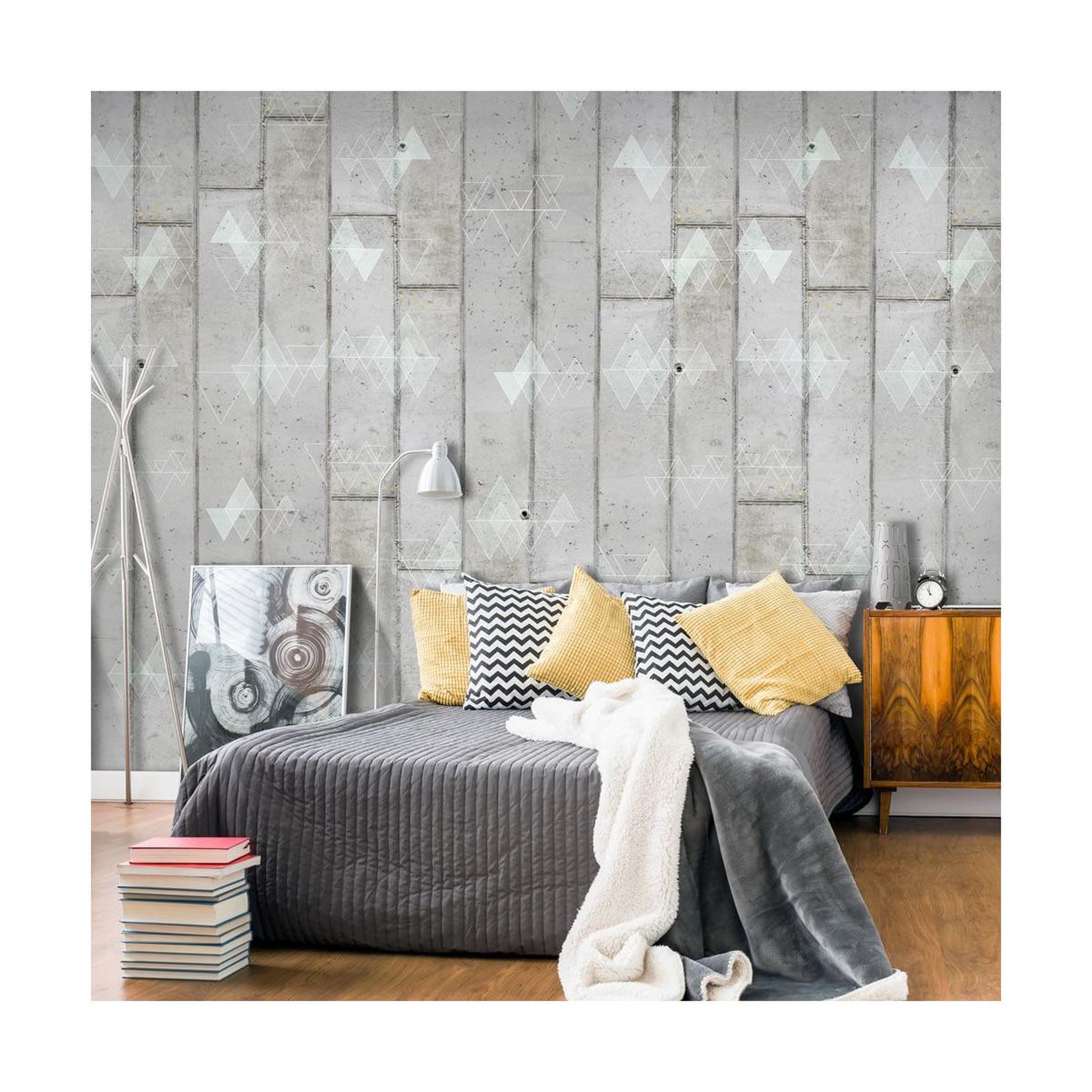 Paris Prix Papier peint  concrete & triangles  50x1000cm