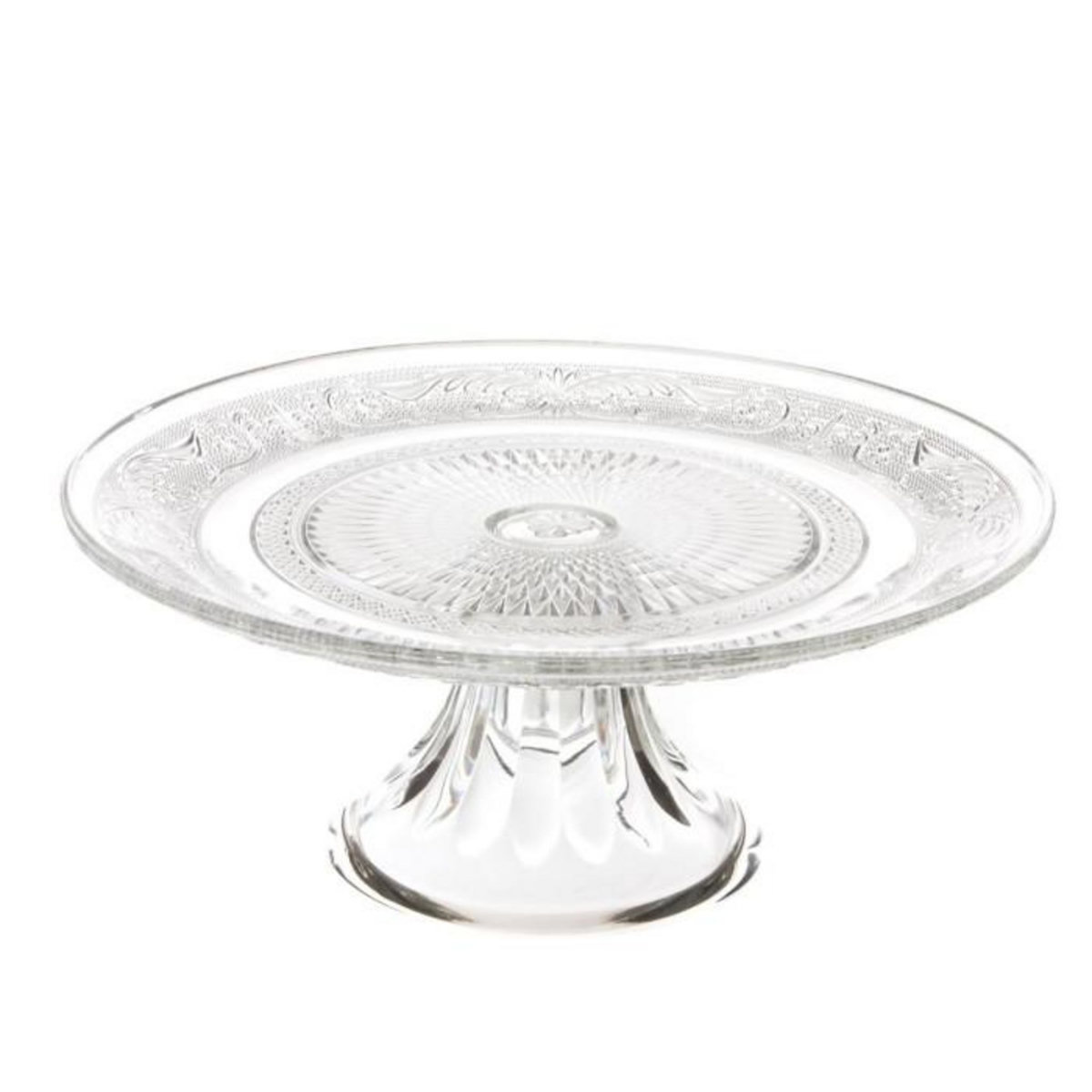 SECRET DE GOURMET Plat à Gâteau sur Pied  Renaissance  29cm Transparent